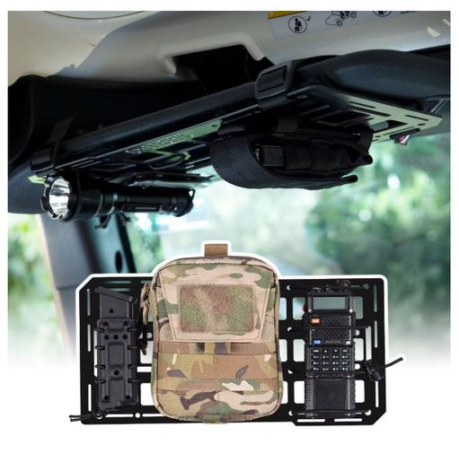 OneTigris Molle - Fiberglass Hard Visor Organizer, Versatile Tactical MOLLE Panel for Car