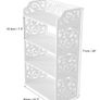 BRAND NEW 4 Tiers Hollow Out Shoe Rack Stand Storage Organiser Shelf - White Image 5