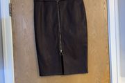 F&amp;F Burgundy  Faux Leather   A- Line Skirt.  S.12.    B.N.W.T.