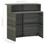 3 Piece Garden Bar Set Grey Image 7