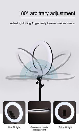 Ringlight Led Selfie Ring Light Phone Remote Control Lamp Photography Lighting With Tripod Stand Holder