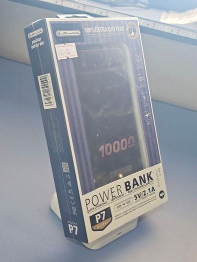 Latest Power Bank Led Display Jellico P7 Dual Port 10000 mAh Black.