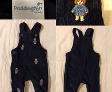 Paddington Bear Blue Corduroy All In One Dungaree,s