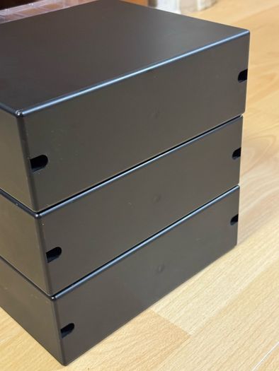 Stackable organising boxes for bits and bobs