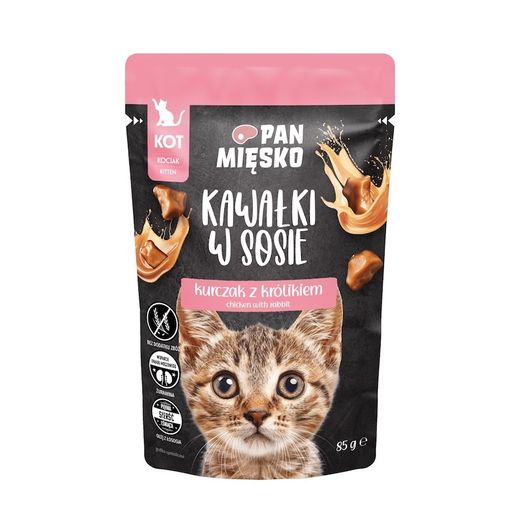 Mr Meaty Wet food for cat Chunks in gravy Chicken with Rabbit 85g (kitten)