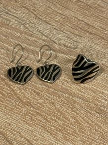 Sterling Silver Heart Ring and Earrings Set