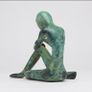 Sitting Lady - Patinated Bronze Image 2