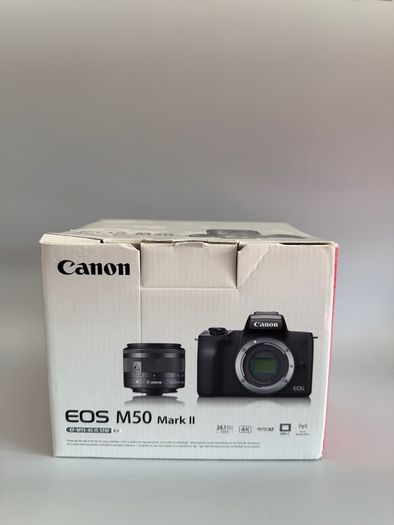 Canon EOS M50 Mark II + 15-45mm + Sigma 70-300mm + Fisheye + Batteries + Viltrox adapter + Apex 4K Camera