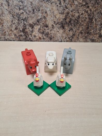 Vintage Lego Duplo Farm Animals Horse Sheep Cow Chickens