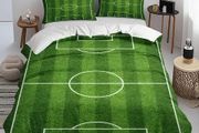 Football Pitch Single Duvet Cover &amp; Pillowcase