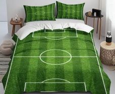 Football Pitch Single Duvet Cover & Pillowcase