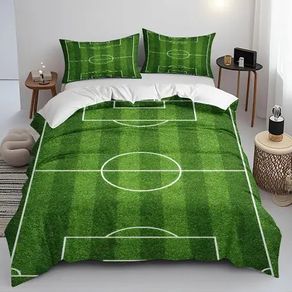 Football Pitch Single Duvet Cover & Pillowcase