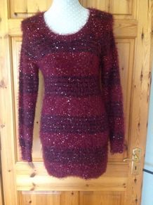 Size S/M Wine Sparkly Jumper / Dress