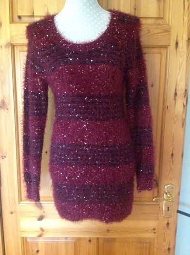 Size S/M Wine Sparkly Jumper / Dress