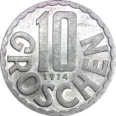 10 Groschen, Austria, 1978