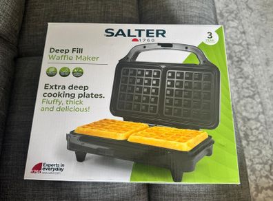 Salter Deep Fill Waffle Maker   Brand new