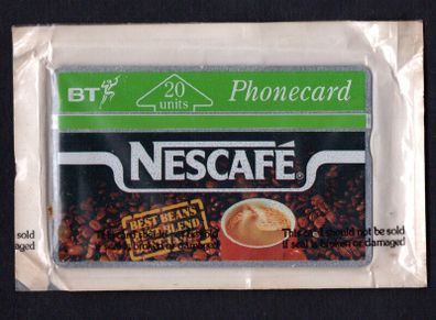 1991 Great Britain 20 unit British Telecom Nescafe Phonecard (Landis & Gyr) New and sealed