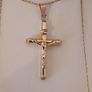 9ct Gold Cross and Chain Image 2