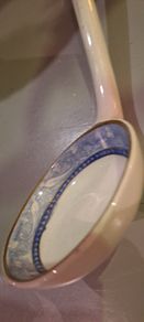Large Antique Porcelain Ladle