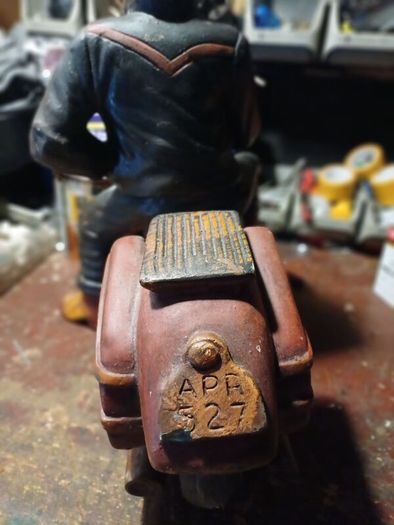 Large Vintage Handcrafted Harley-Davidson Motorcycle