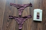 Primark 5 Pack Microfibre Thong Brown s. S