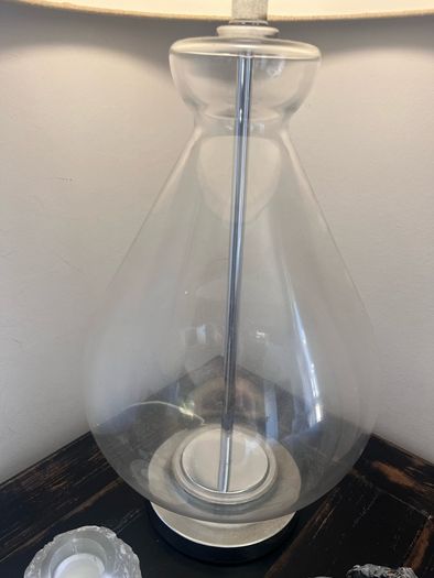 2 Ez living Clear Table Lamp with Shade - Bree x 2