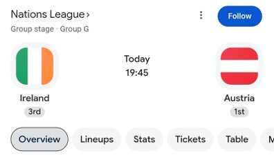 Ireland v Austria Tickets