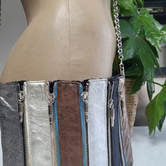 Louise Farnay metallic tones magnetic snatch crossbody bag - Rrp 129 dollars (New)