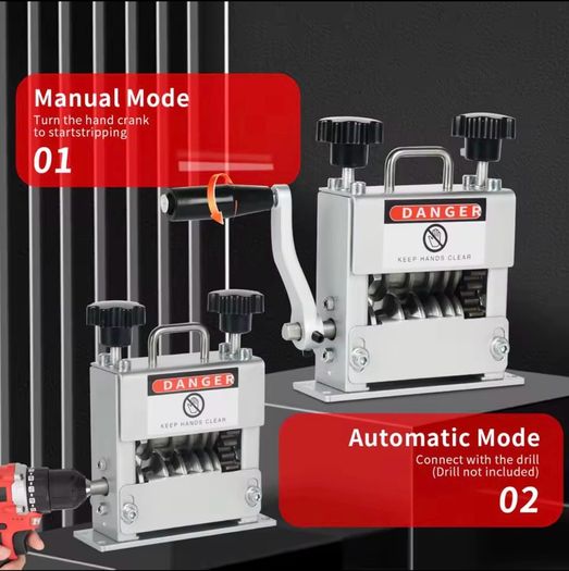 Small Manual wire cable copper stripping Machine/drill order, 6 channels 3-17mm, adjustable height razor wire razor wire drill for used cables, domestic and industrial single-pole wires