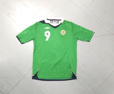 FREE POST Player Issue (LB) Northern Ireland 2006 Jersey Shirt Umbro Vintage Retro Soccer Football Irish Green Norn iron Youths Kids Boys Girls