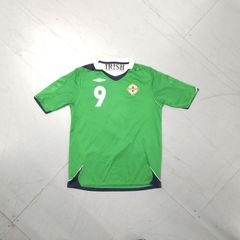 FREE POST Player Issue (LB) Northern Ireland 2006 Jersey Shirt Umbro Vintage Retro Soccer Football Irish Green Norn iron Youths Kids Boys Girls