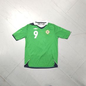 FREE POST Player Issue (LB) Northern Ireland 2006 Jersey Shirt Umbro Vintage Retro Soccer Football Irish Green Norn iron Youths Kids Boys Girls