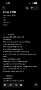 BMW e46 e90 e60 parts