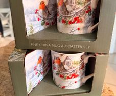 2 x mug and coaster set - perfect Christmas gift