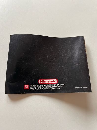 Tetris Manual (Nintendo Gameboy)