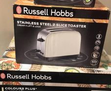 Cream Kettle Toaster and Microwave