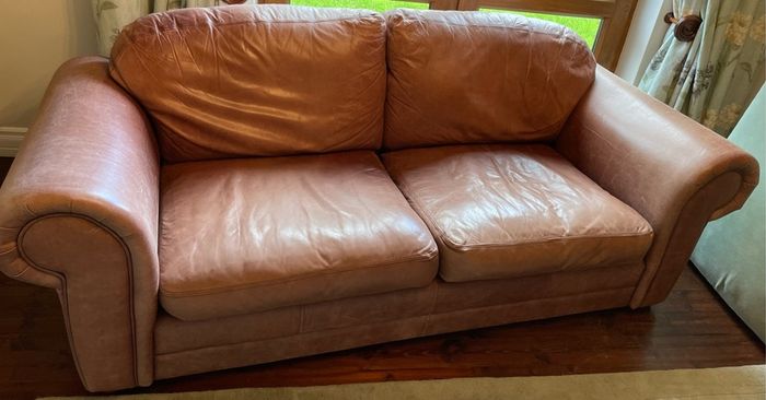Leather Couch .