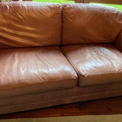 Leather Couch .