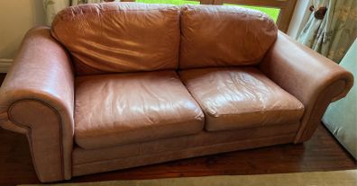 Leather Couch .