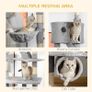 Floor to Ceiling Cat Tree for Indoor Cats, 240-260cm, Adjustable Height - Light Grey Image 6