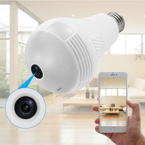 360 HD Wifi Bulb Hidden IP Camera LED Panoramic Home Security Spy Cam Light CCTV
