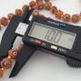 Antique Venetian Style Skunk Eyes Orange Glass Beads Necklace Image 7