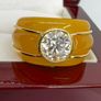 Moissanite & Honey Jade Ring Image 8
