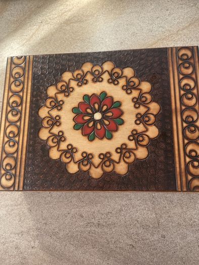 Vintage 1970s handmade wooden box