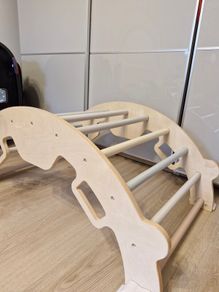 Wooden climbing arch and rocker