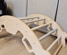 Wooden climbing arch and rocker