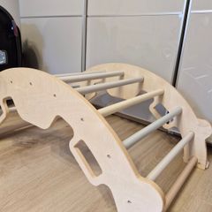 Wooden climbing arch and rocker