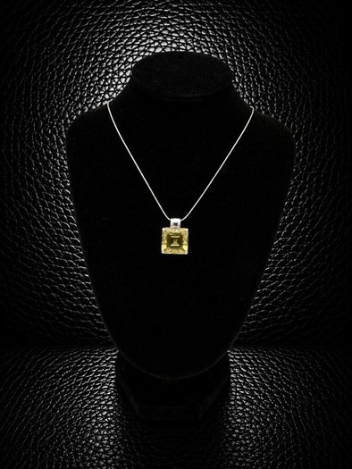 Vintage Citrine Sterling Silver Necklace
