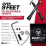 FREE EXPRESS SHIPPING Beast Gear Skipping Rope, Steel Speed Fitness Jump Ropes, Lightweight and Adjustable Workout Equipment for Jumping, MMA, HIIT Workout Image 5
