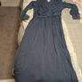 Seraphine maternity maxi dress in blue Image 3